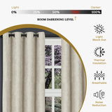 Waverly Geometric Washable Room Darkening Blackout Curtains, Set of 2 - Blackout Curtains by Superior Brand