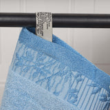 Wisteria Cotton Medium Weight Floral Jacquard Border 3 Piece Towel Set - Towel Set by Superior Brand