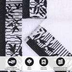 Wisteria Cotton Medium Weight Floral Jacquard Border 3 Piece Towel Set - Towel Set by Superior Brand