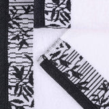 Wisteria Cotton Medium Weight Floral Jacquard Border 3 Piece Towel Set - Towel Set by Superior Brand