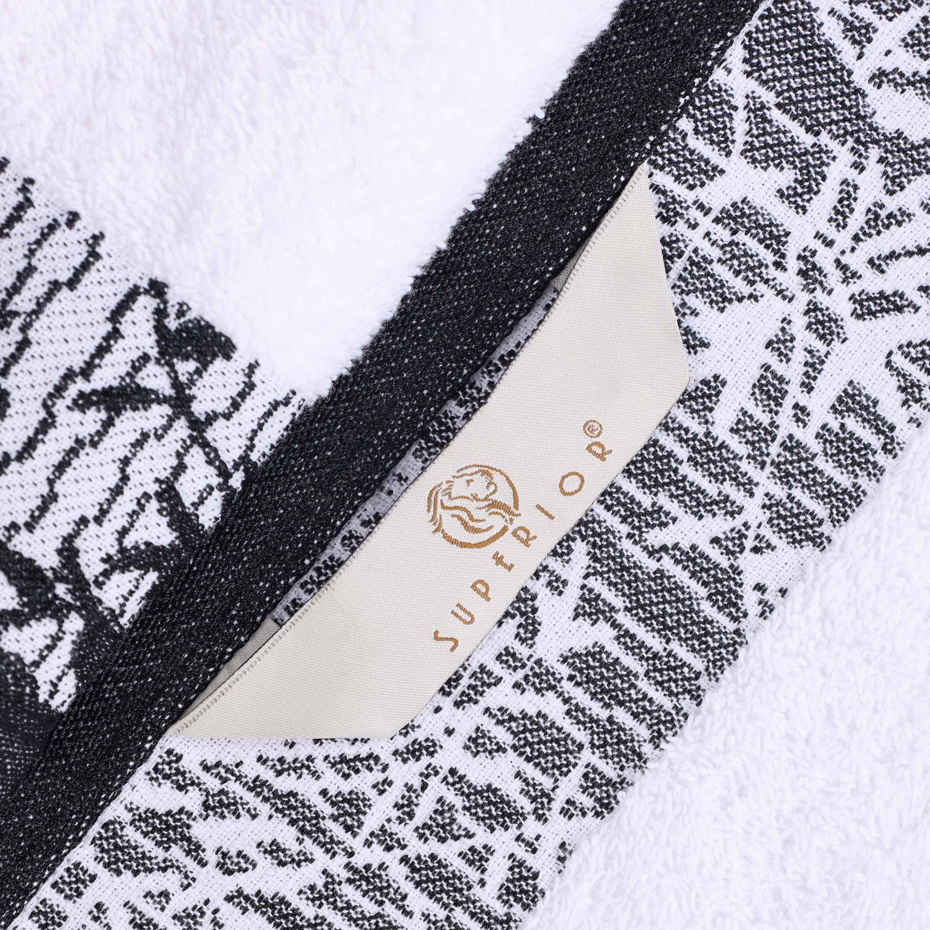 Wisteria Cotton Medium Weight Floral Jacquard Border 3 Piece Towel Set - Towel Set by Superior Brand