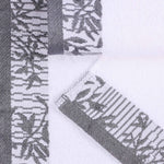 Wisteria Cotton Medium Weight Floral Jacquard Border 3 Piece Towel Set - Towel Set by Superior Brand