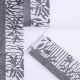 Wisteria Cotton Medium Weight Floral Jacquard Border 3 Piece Towel Set - Towel Set by Superior Brand