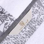 Wisteria Cotton Medium Weight Floral Jacquard Border 3 Piece Towel Set - Towel Set by Superior Brand