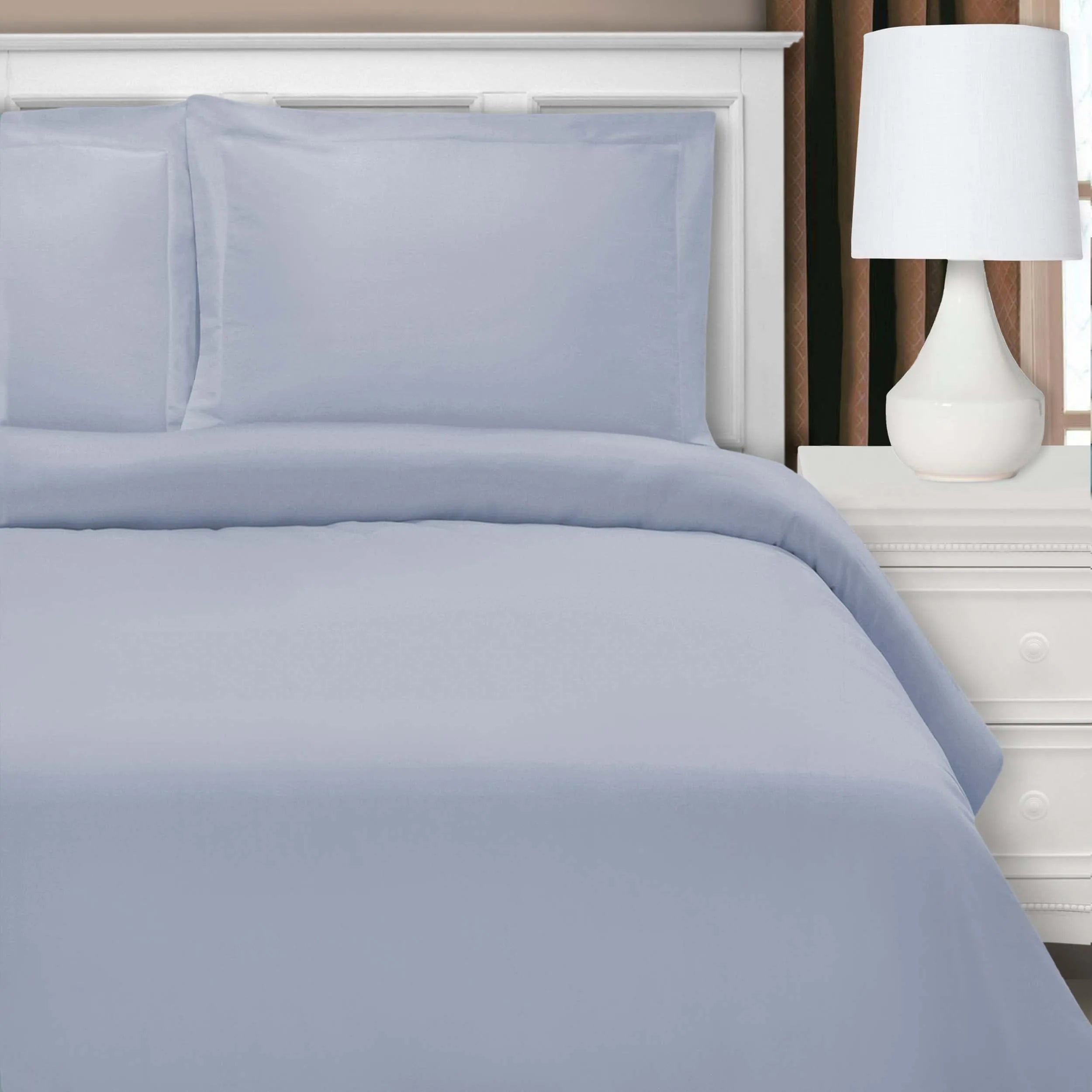 Cotton Blend 1200 Thread Count Solid Duvet Cover Set - Duvet Cover Set by Superior Brand