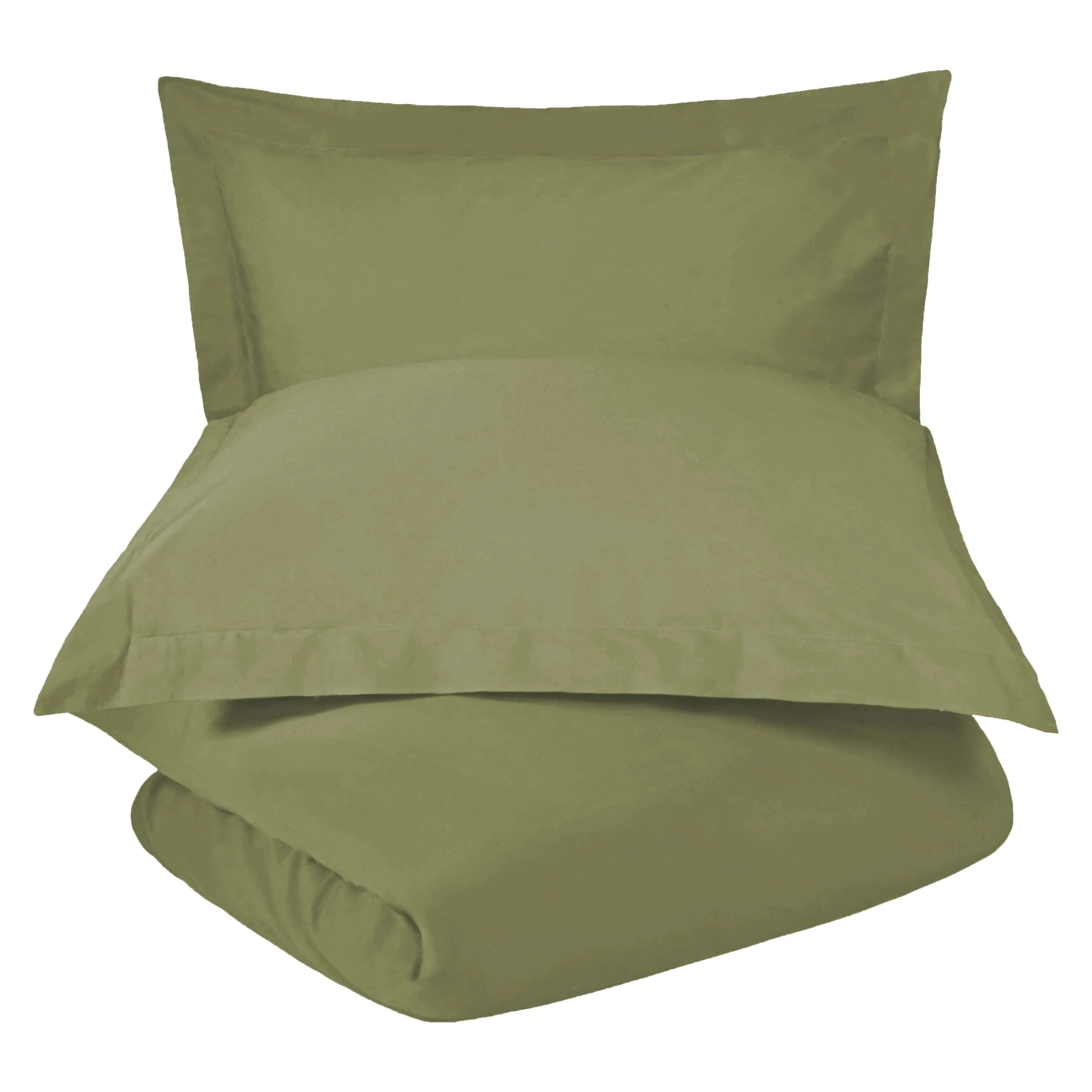Cotton Blend 1200 Thread Count Solid Duvet Cover Set - Duvet Cover Set by Superior Brand