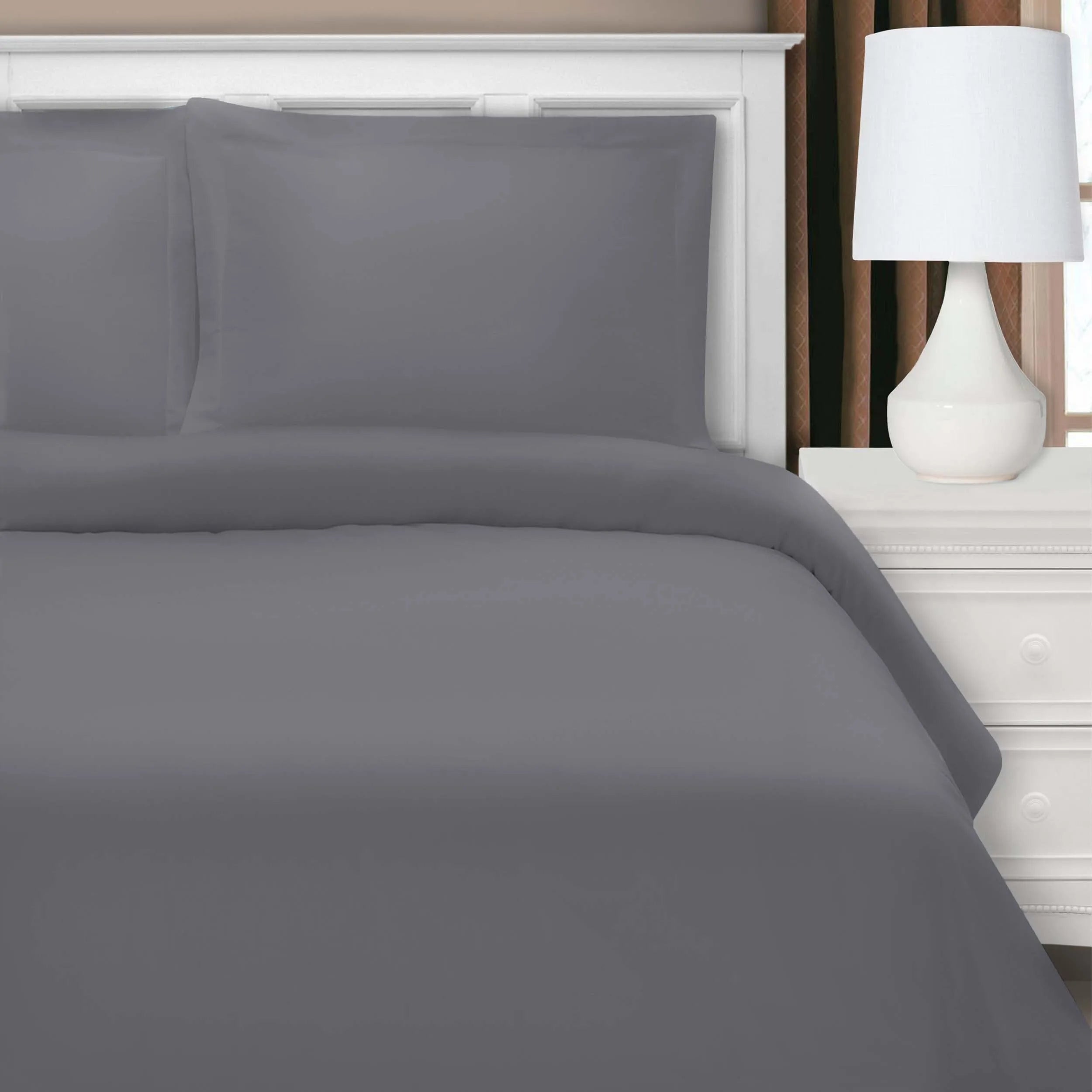 Cotton Blend 1200 Thread Count Solid Duvet Cover Set - Duvet Cover Set by Superior Brand