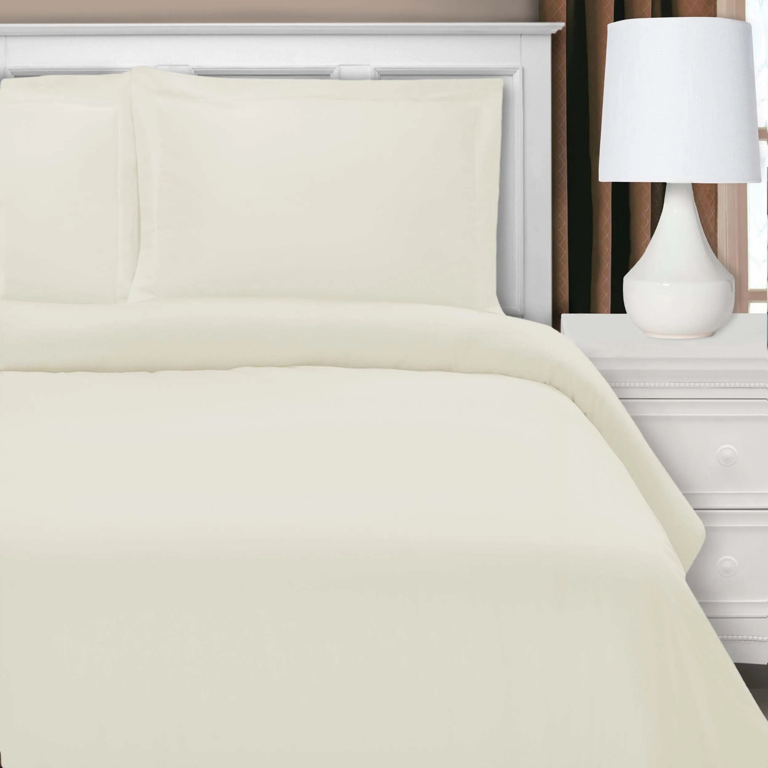 Cotton Blend 1200 Thread Count Solid Duvet Cover Set - Duvet Cover Set by Superior Brand