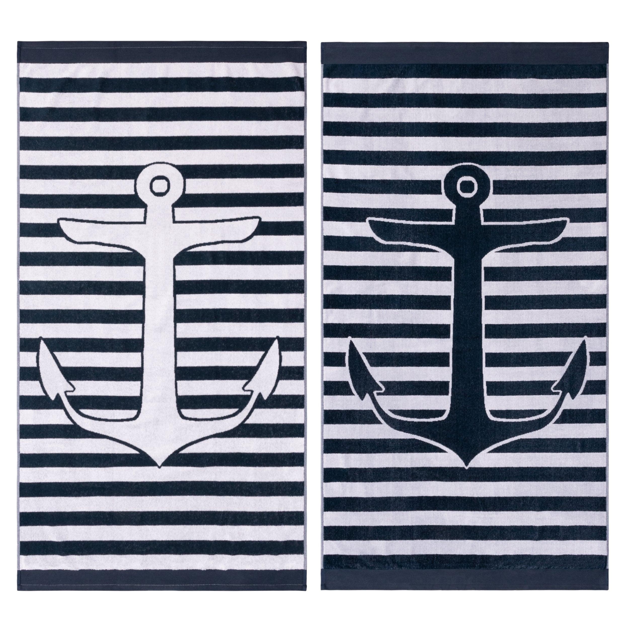 Yacht Club Oversized Egyptian Cotton Beach Towel Set of 2 Piece - Egyptian Cotton Beach Towel by Superior Brand