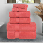 Zero-Twist Cotton Quick-Drying Absorbent Assorted 6 Piece Towel Set - Towel Set by Superior Brand