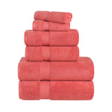 Zero-Twist Cotton Quick-Drying Absorbent Assorted 6 Piece Towel Set - Towel Set by Superior Brand