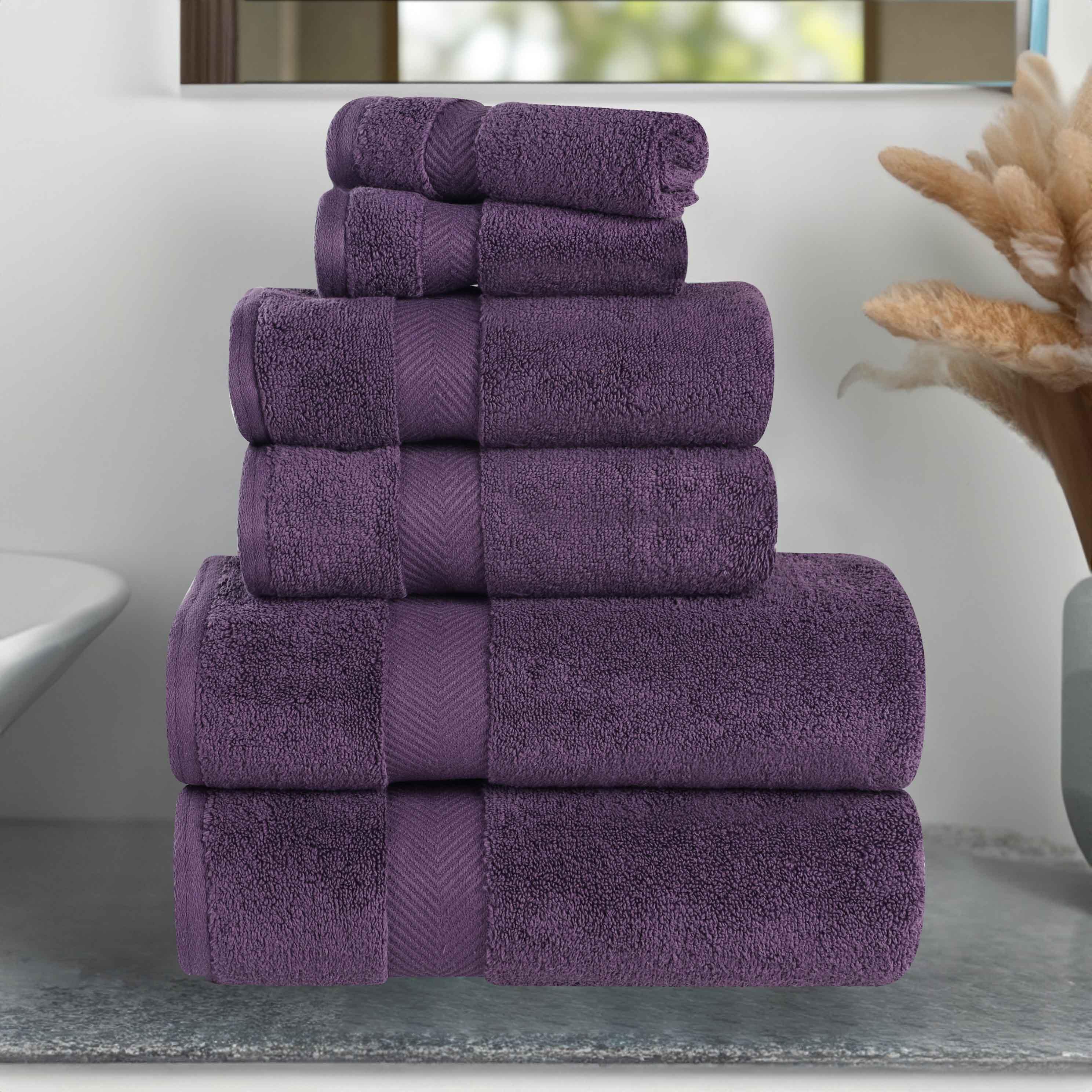 Zero-Twist Cotton Quick-Drying Absorbent Assorted 6 Piece Towel Set - Towel Set by Superior Brand