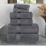Zero-Twist Cotton Quick-Drying Absorbent Assorted 6 Piece Towel Set - Towel Set by Superior Brand