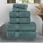 Zero-Twist Cotton Quick-Drying Absorbent Assorted 6 Piece Towel Set - Towel Set by Superior Brand
