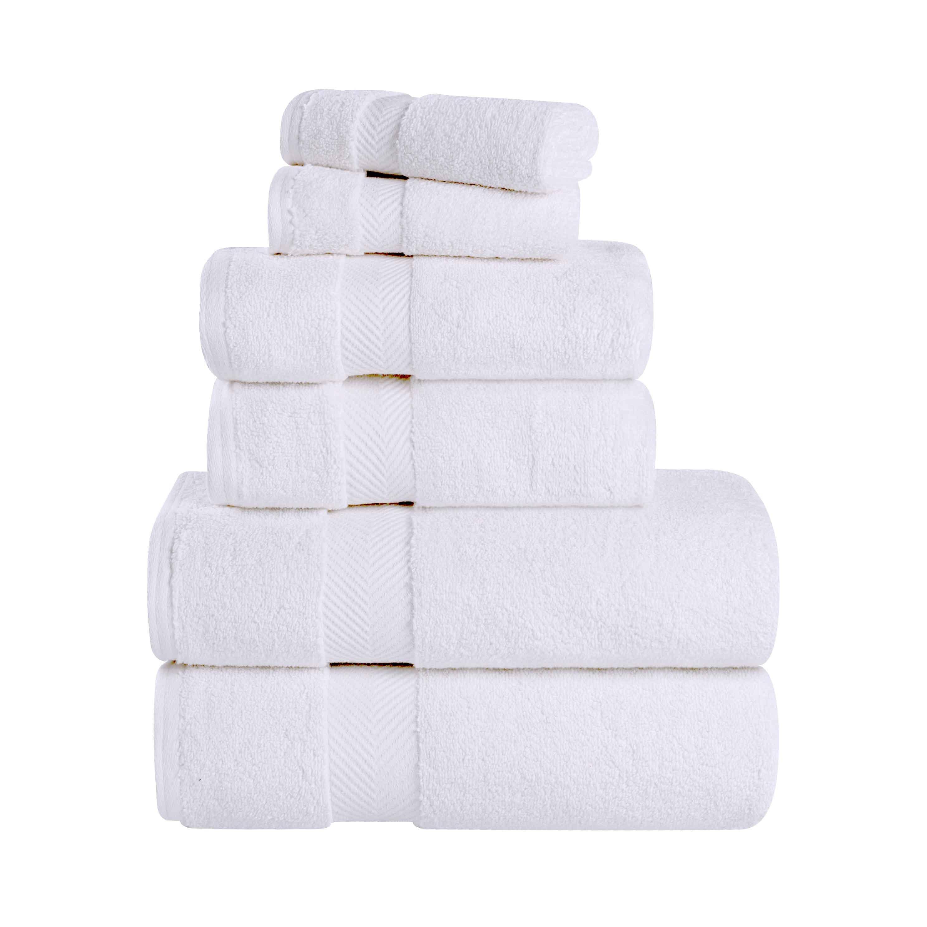 Zero-Twist Cotton Quick-Drying Absorbent Assorted 6 Piece Towel Set - Towel Set by Superior Brand