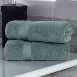 Zero-Twist Cotton Solid Soft Absorbent 2 Piece Bath Sheet Set - Bath Sheets by Superior Brand