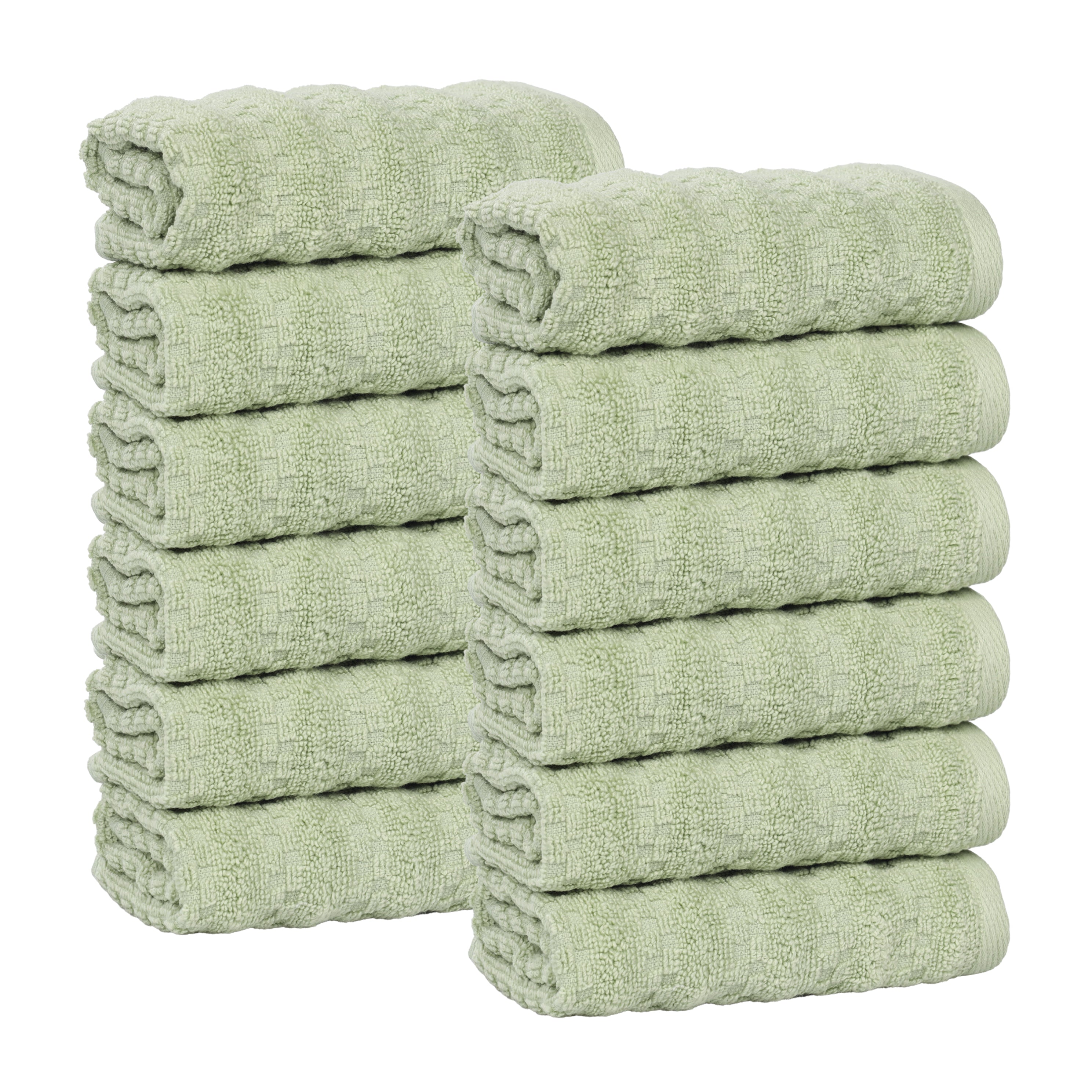 Zero Twist Cotton Face Towel Set 12-Piece - Zuma - Face Towel by Superior Brand