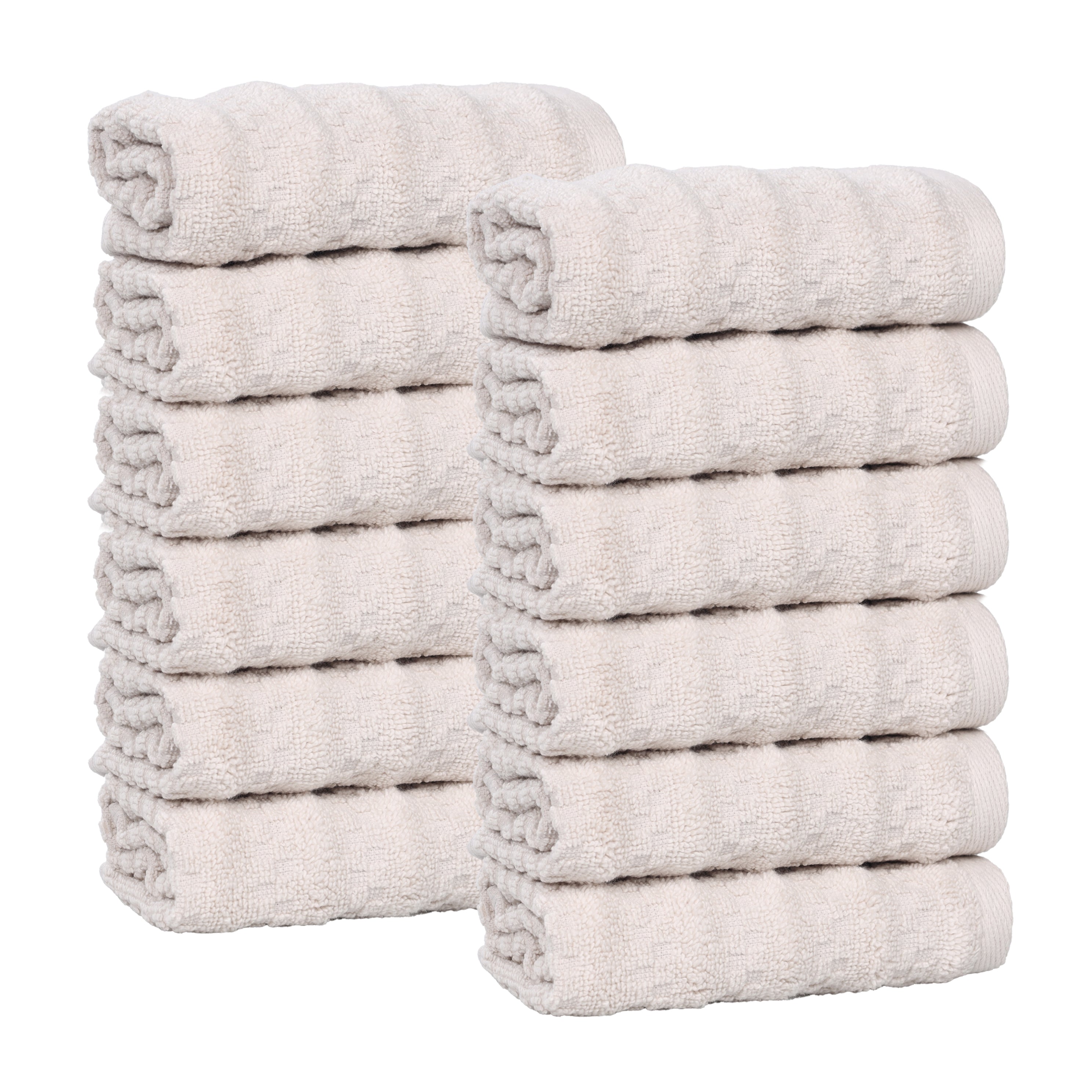 Zero Twist Cotton Face Towel Set 12-Piece - Zuma - Face Towel by Superior Brand