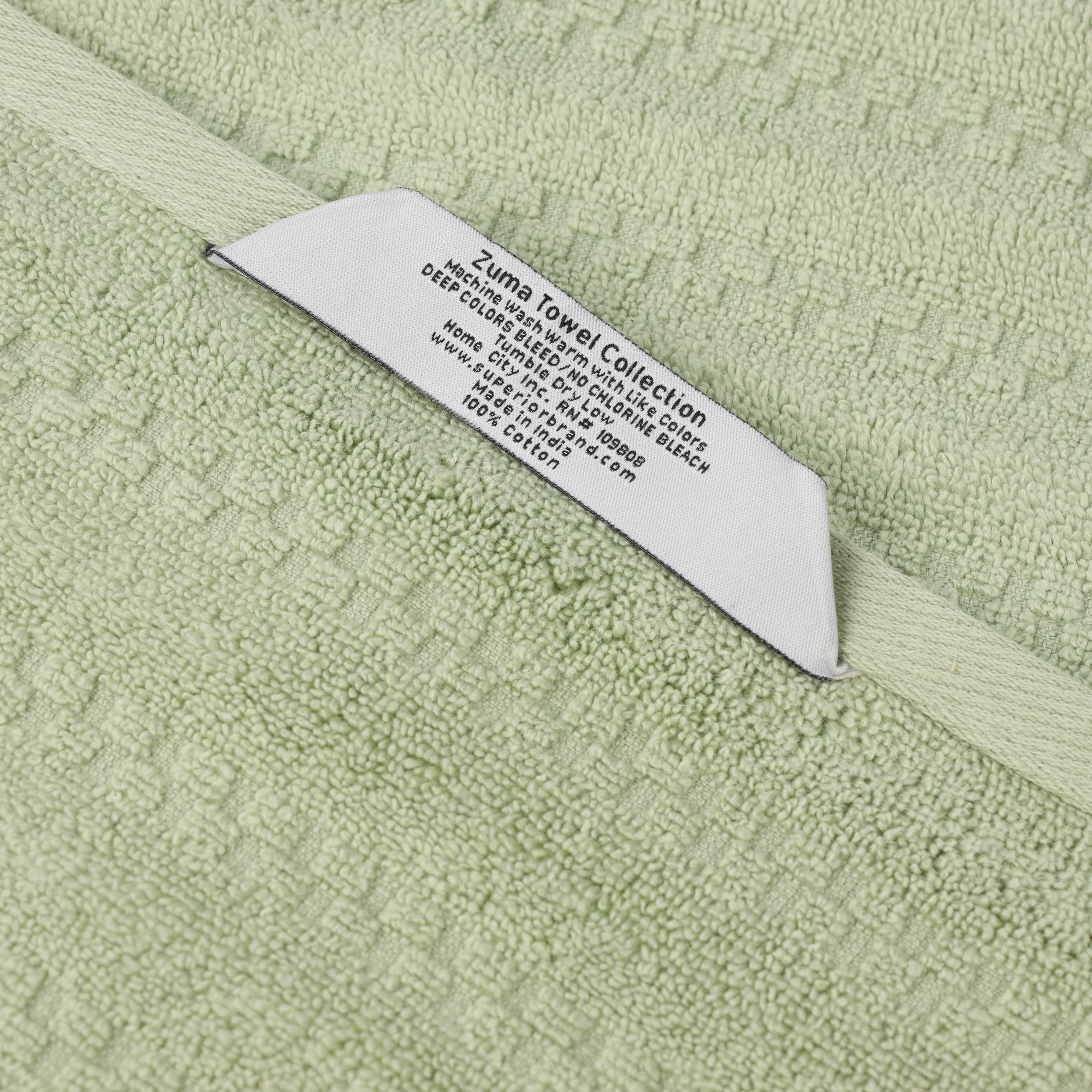 Zuma Zero Twist Cotton Waffle Textured Stripes Bath Sheets, Set of 2 - Bath Sheet by Superior Brand