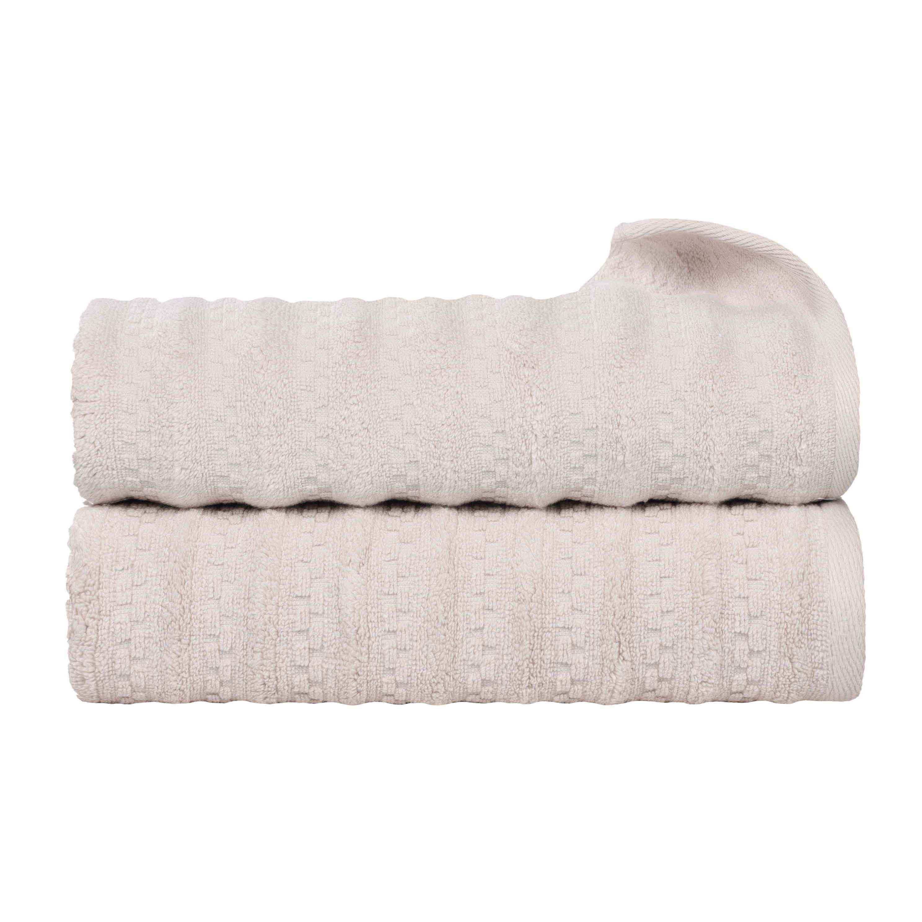 Zero Twist Cotton Waffle Textured Bath Towel Set of 2 - Bath Towel by Superior Brand