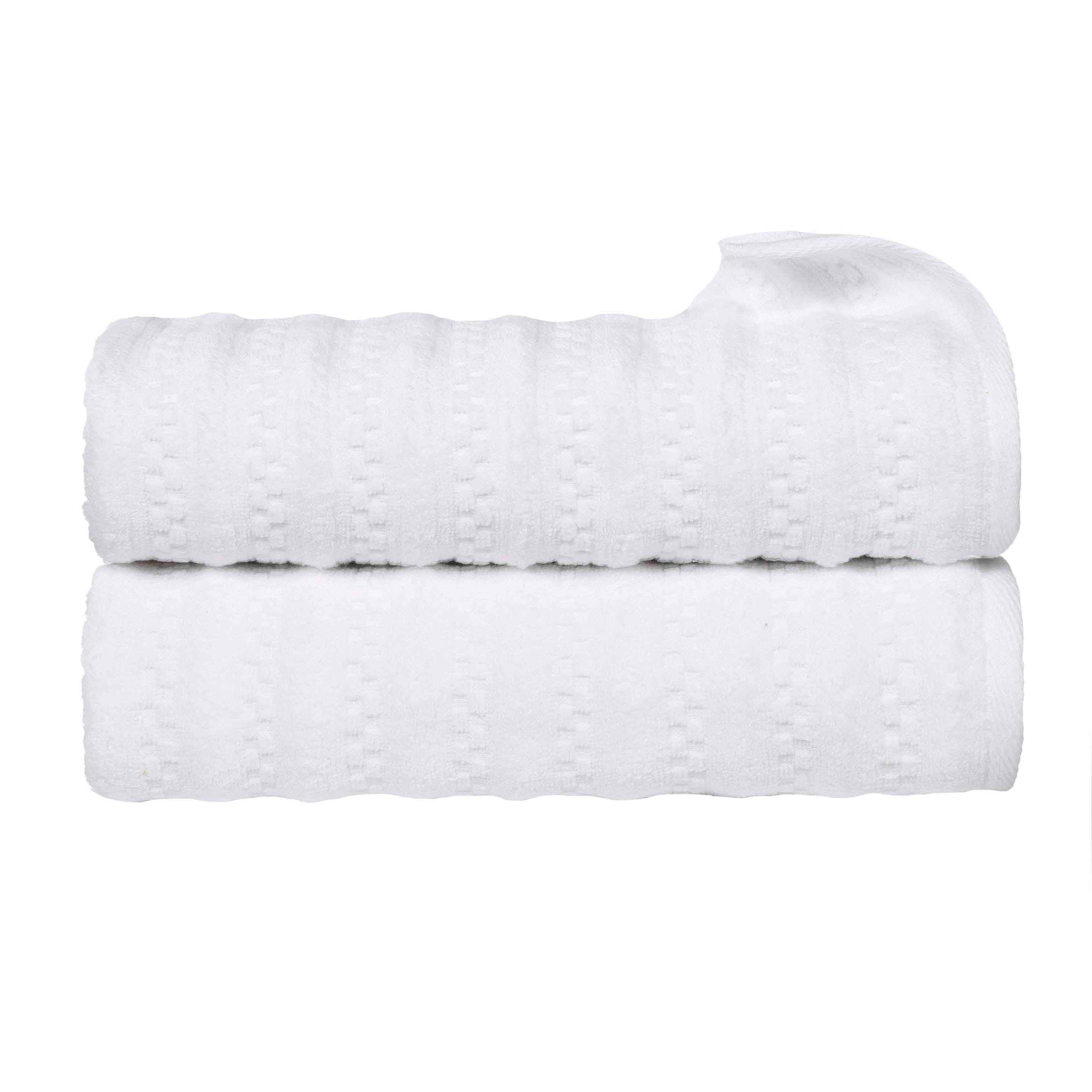 Zero Twist Cotton Waffle Textured Bath Towel Set of 2 - Bath Towel by Superior Brand