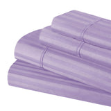 300 Thread Count Egyptian Cotton Sateen Stripe Bed Sheet Set - Egyptian Cotton Sheet Set by Superior Brand