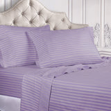 300 Thread Count Egyptian Cotton Sateen Stripe Bed Sheet Set - Egyptian Cotton Sheet Set by Superior Brand