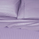 300 Thread Count Egyptian Cotton Sateen Stripe Bed Sheet Set - Egyptian Cotton Sheet Set by Superior Brand