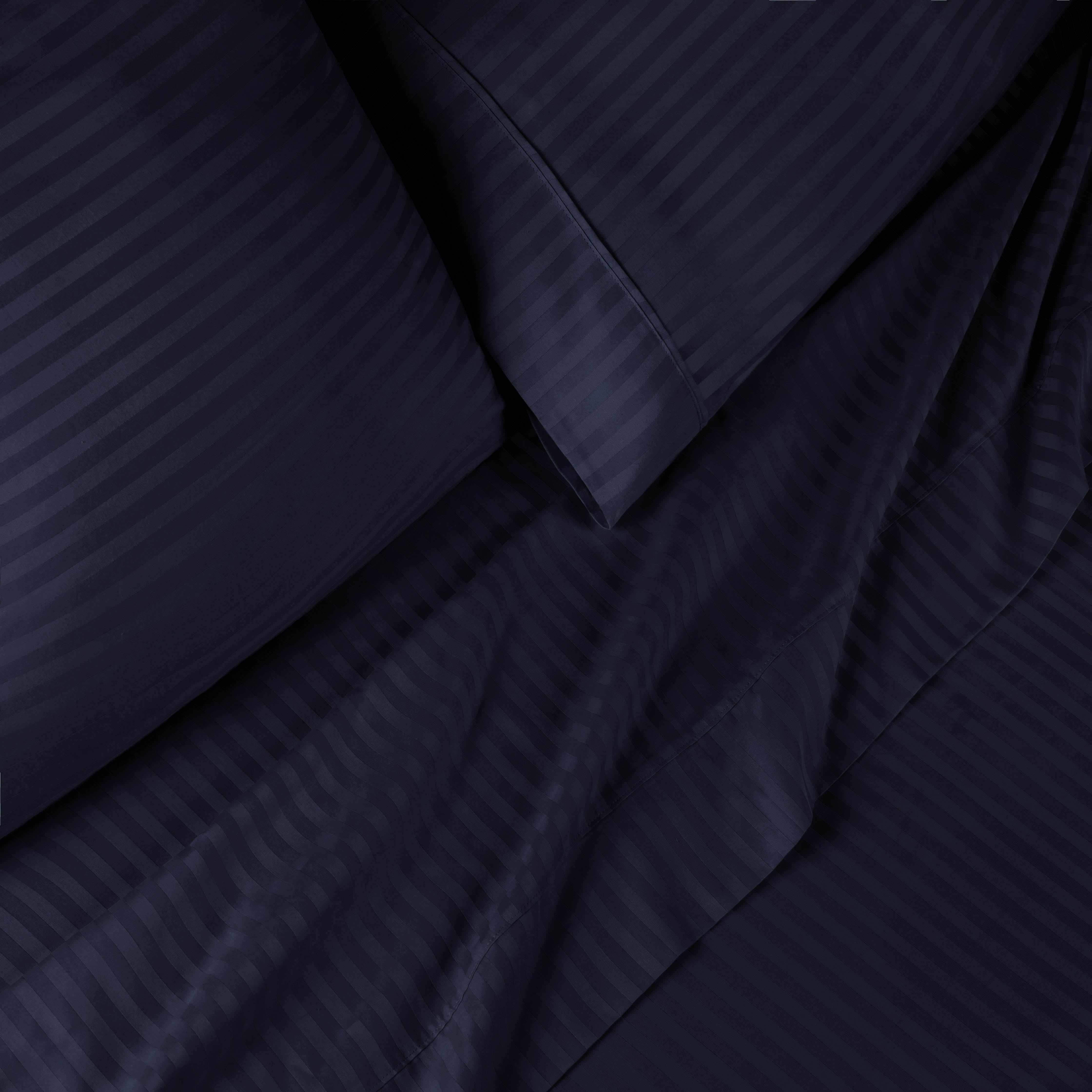 400 Thread Count Egyptian Cotton Sateen Stripe Bed Sheet Set - Egyptian Cotton Sheet Set by Superior Brand