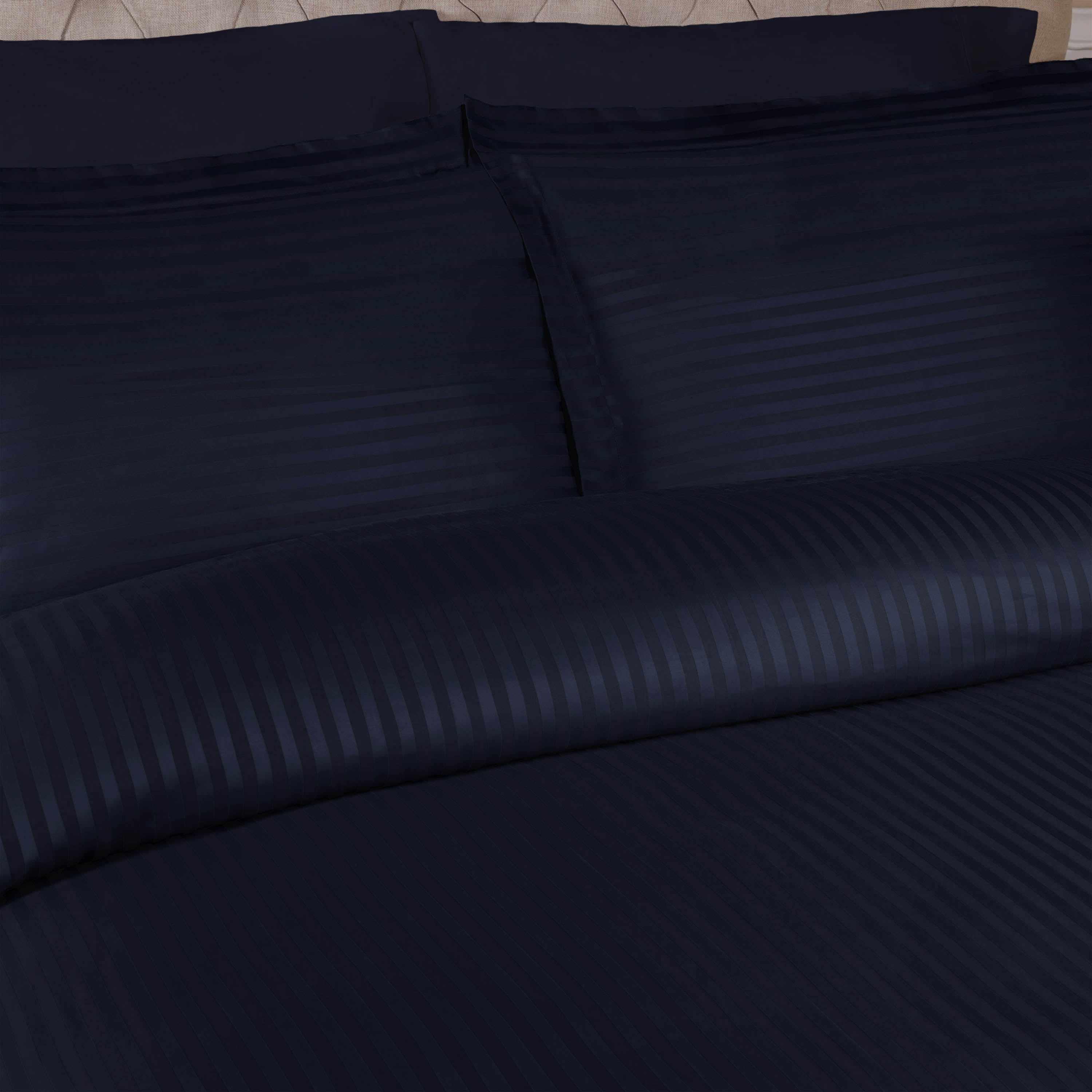 400 Thread Count Egyptian Cotton Stripe Duvet Cover - Egyptian Cotton Duvet Cover Set by Superior Brand