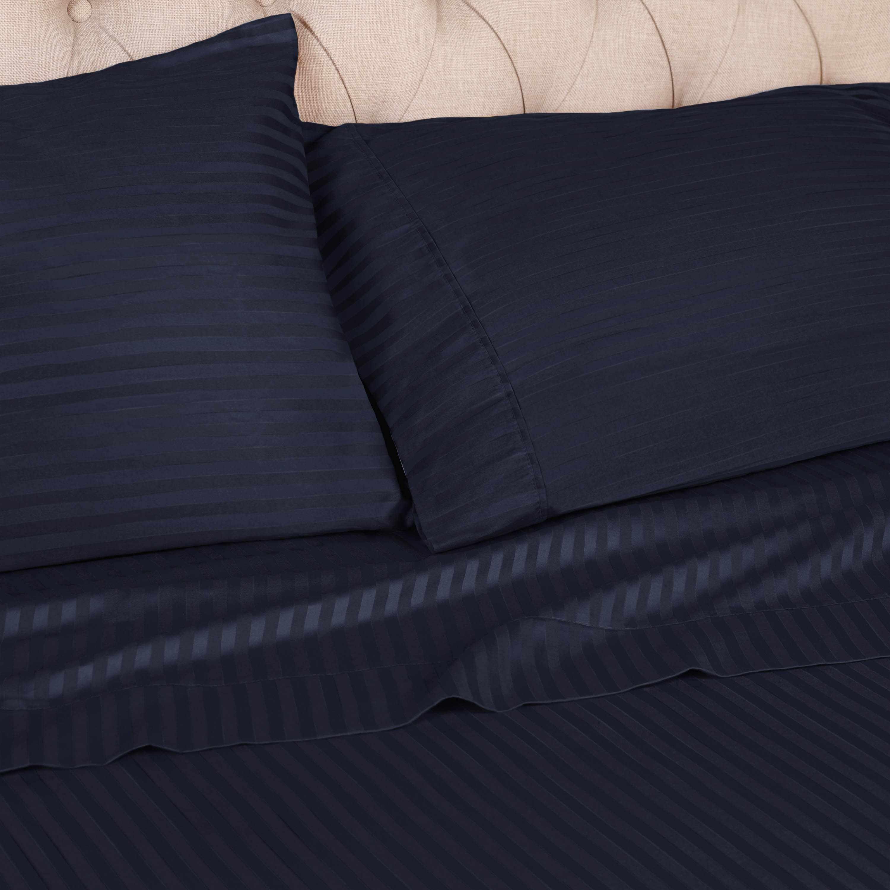 Egyptian Cotton 400 Thread Count Stripe Bed Pillowcase Set - Egyptian Cotton Pillowcases by Superior Brand