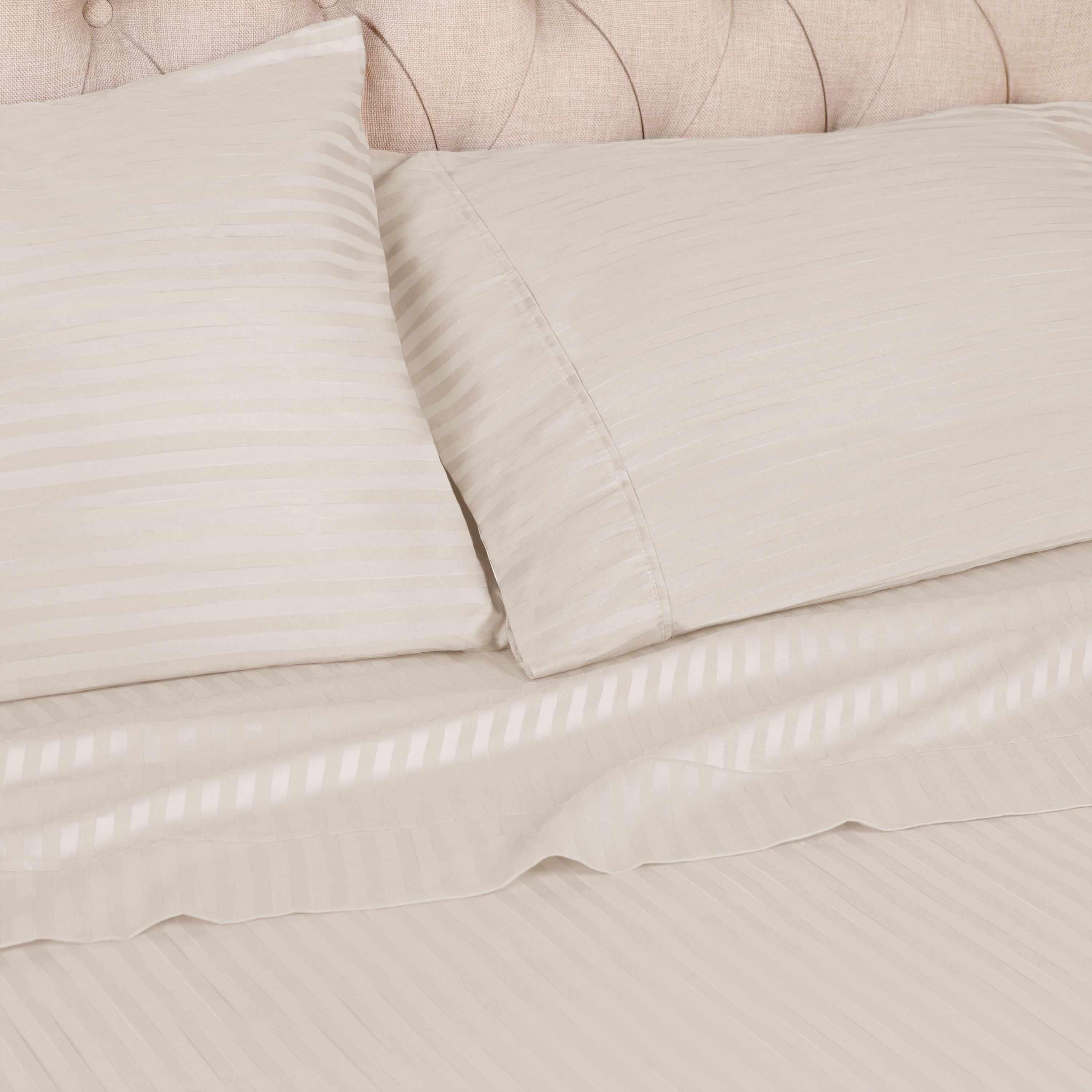 Egyptian Cotton 400 Thread Count Stripe Bed Pillowcase Set - Egyptian Cotton Pillowcases by Superior Brand