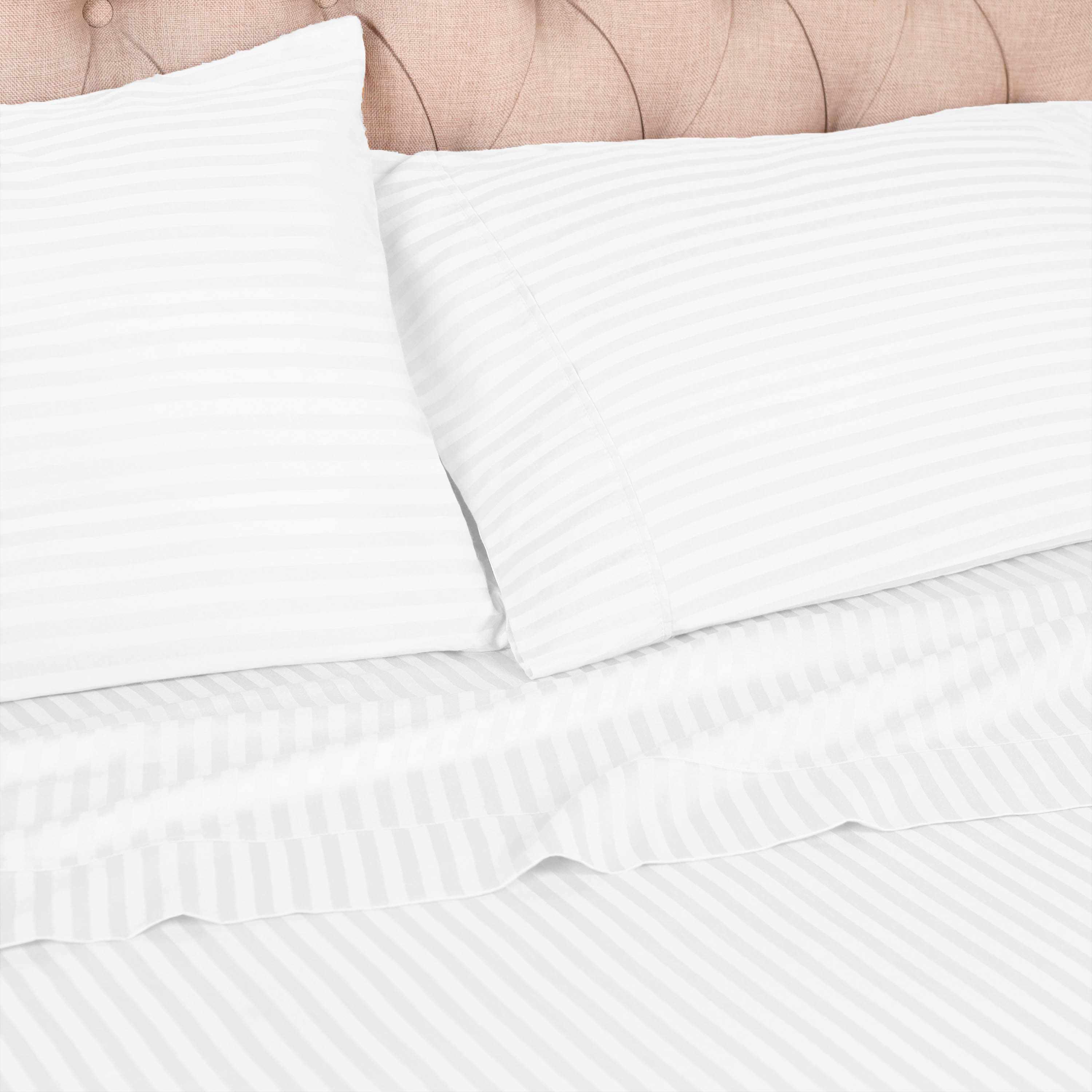 Egyptian Cotton 400 Thread Count Stripe Bed Pillowcase Set - Egyptian Cotton Pillowcases by Superior Brand