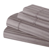 300 Thread Count Egyptian Cotton Sateen Stripe Bed Sheet Set - Egyptian Cotton Sheet Set by Superior Brand