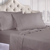 300 Thread Count Egyptian Cotton Sateen Stripe Bed Sheet Set - Egyptian Cotton Sheet Set by Superior Brand