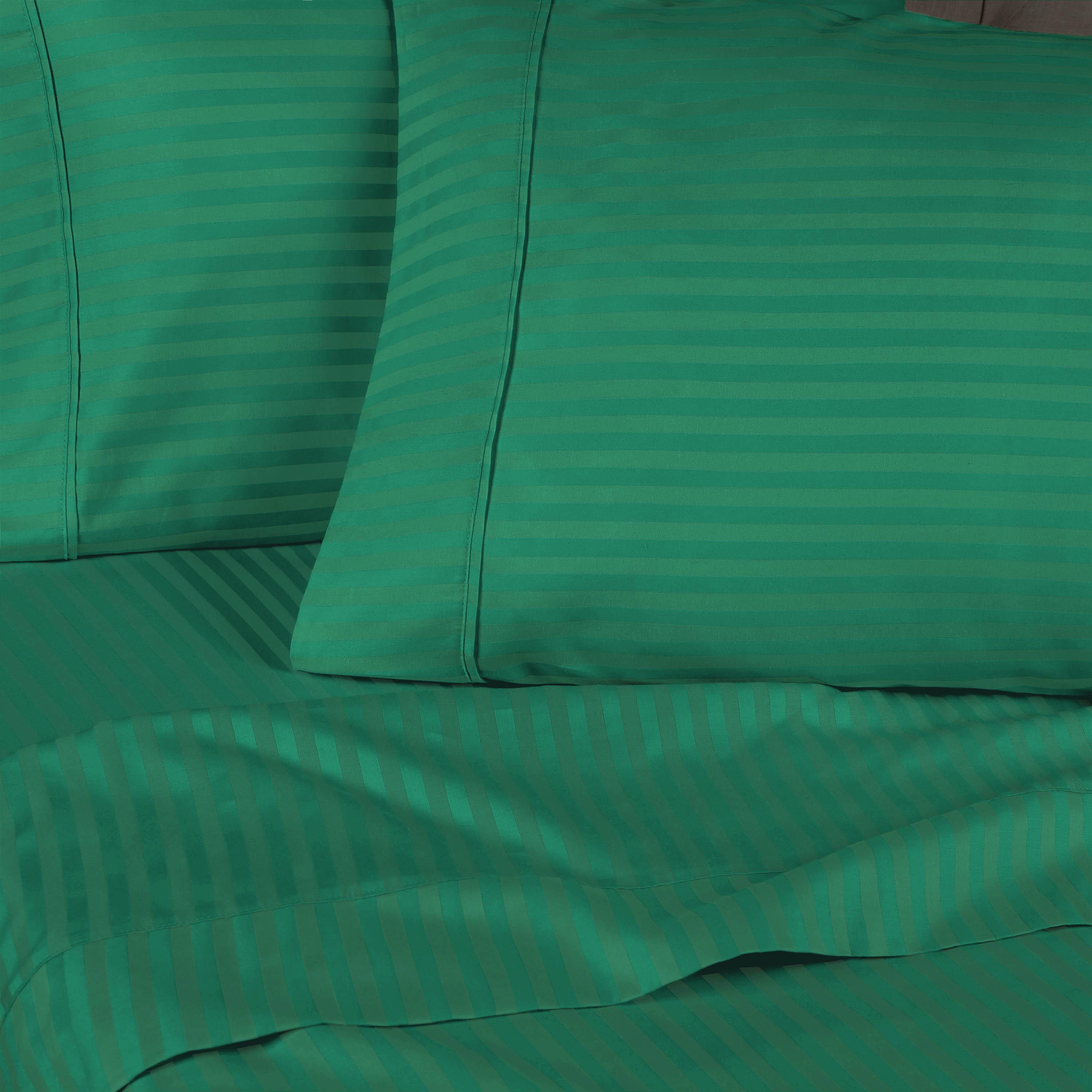 300 Thread Count Egyptian Cotton Sateen Stripe Bed Sheet Set - Egyptian Cotton Sheet Set by Superior Brand