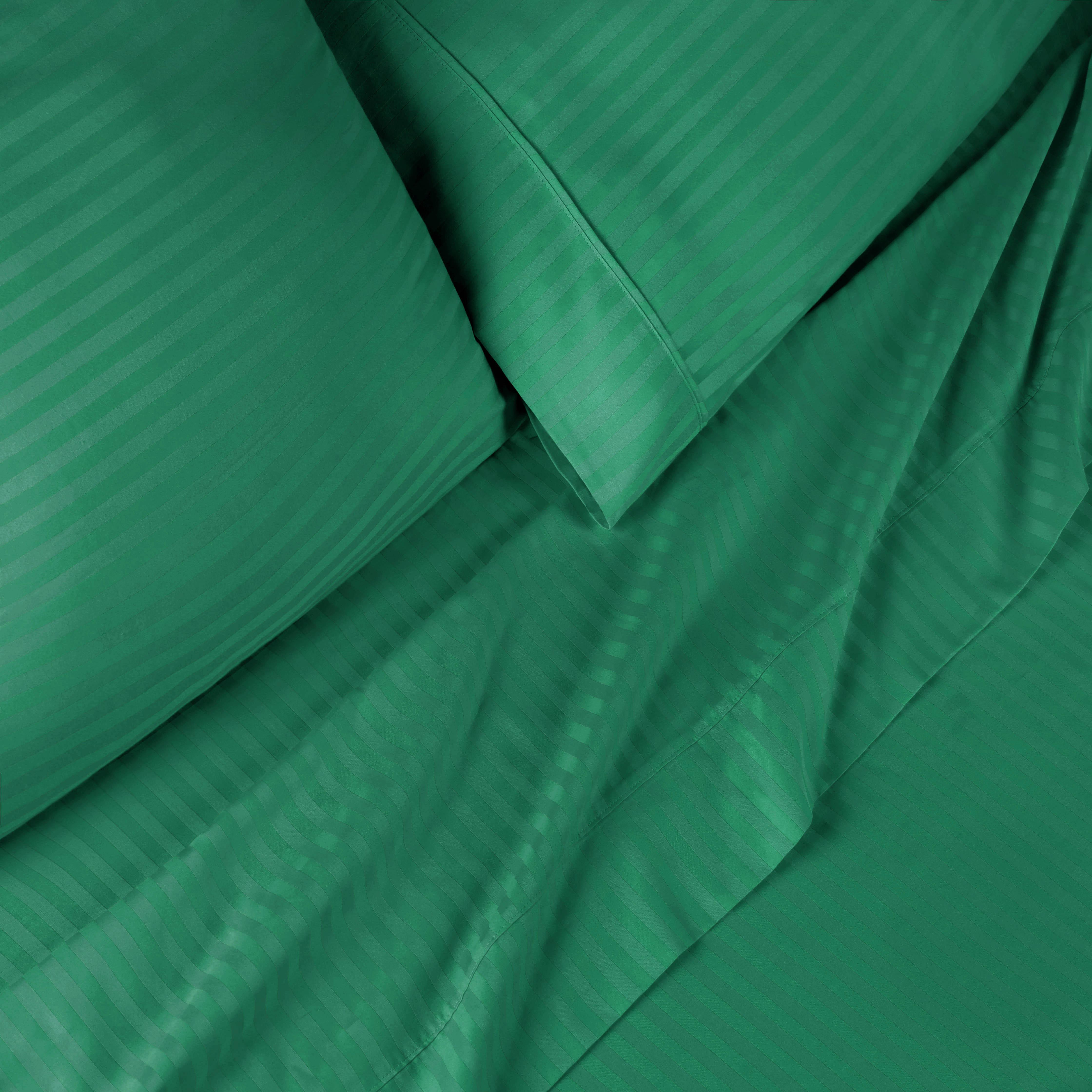 300 Thread Count Egyptian Cotton Sateen Stripe Bed Sheet Set - Egyptian Cotton Sheet Set by Superior Brand