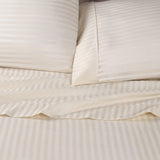 300 Thread Count Egyptian Cotton Sateen Stripe Bed Sheet Set - Egyptian Cotton Sheet Set by Superior Brand