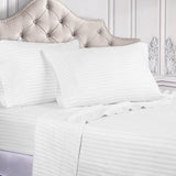 300 Thread Count Egyptian Cotton Sateen Stripe Bed Sheet Set - Egyptian Cotton Sheet Set by Superior Brand