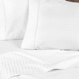 300 Thread Count Egyptian Cotton Sateen Stripe Bed Sheet Set - Egyptian Cotton Sheet Set by Superior Brand