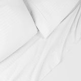 300 Thread Count Egyptian Cotton Sateen Stripe Bed Sheet Set - Egyptian Cotton Sheet Set by Superior Brand