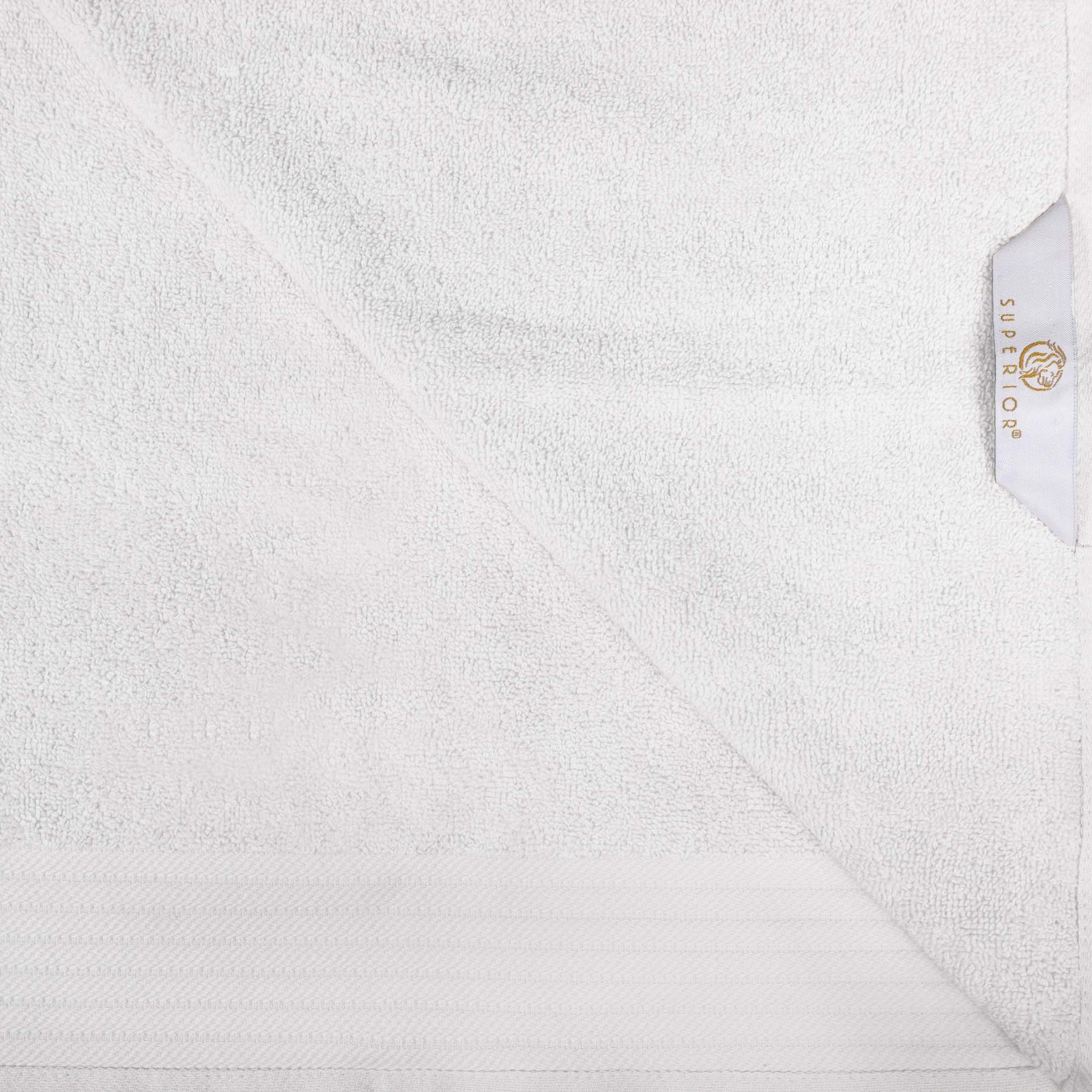 Premium Turkish Cotton Jacquard Herringbone and Solid 6-Piece Hand Towel Set - White