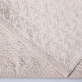 Premium Turkish Cotton Jacquard Herringbone and Solid 6-Piece Hand Towel Set-  Ivory