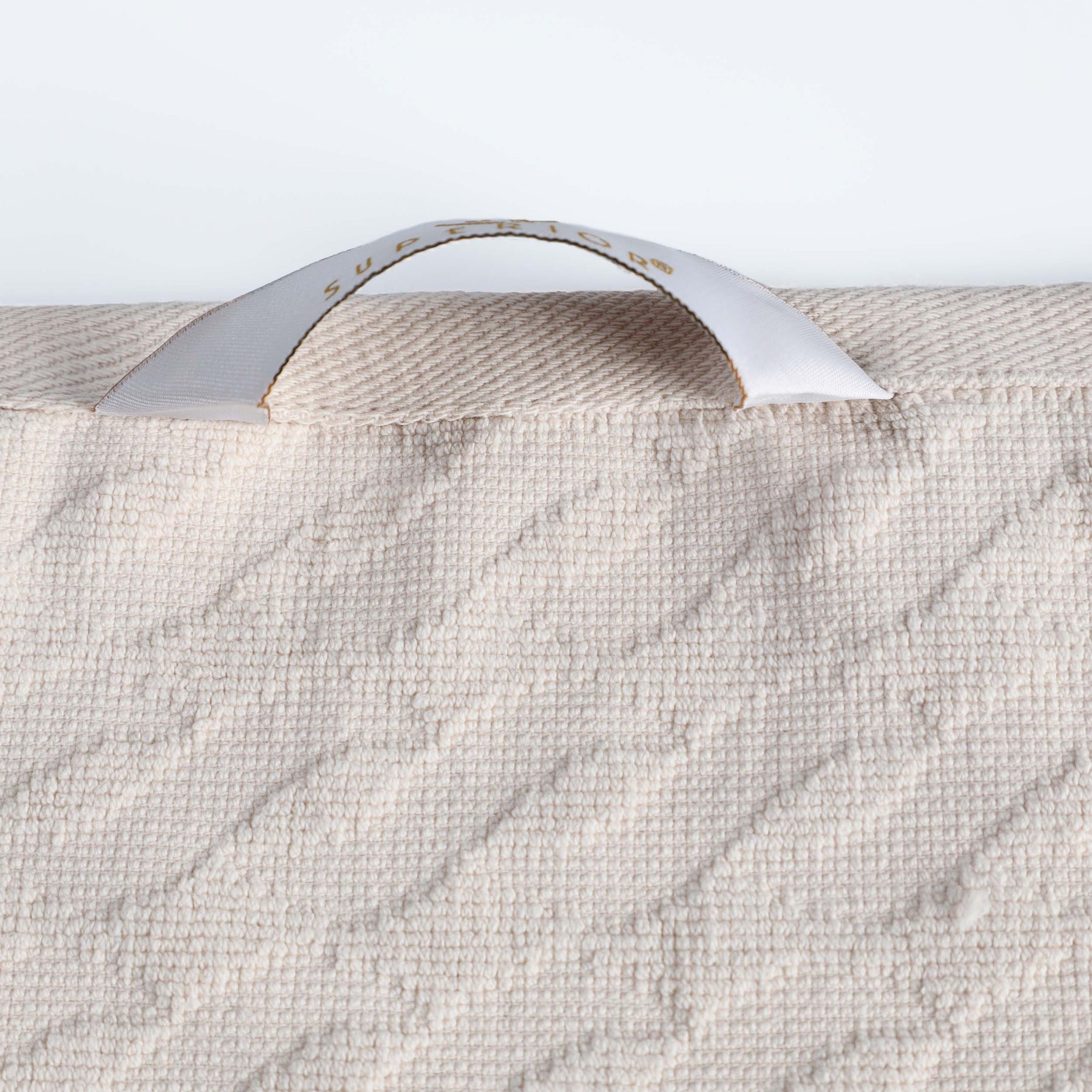 Premium Turkish Cotton Jacquard Herringbone and Solid 6-Piece Hand Towel Set - Ivory
