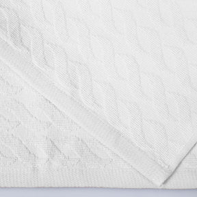 Premium Turkish Cotton Jacquard Herringbone and Solid 6-Piece Hand Towel Set - White