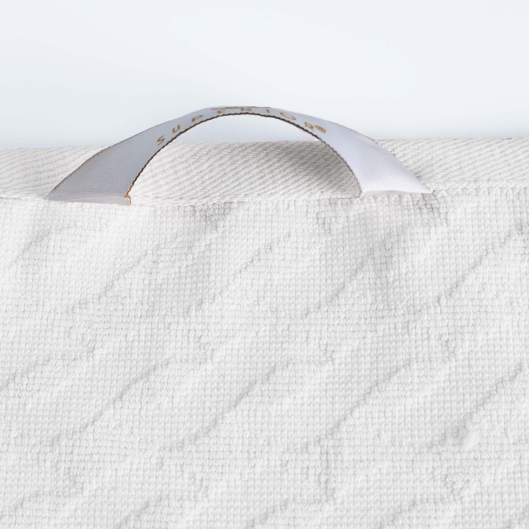 Premium Turkish Cotton Jacquard Herringbone and Solid 6-Piece Hand Towel Set -  White