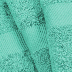 Egyptian Cotton Dobby Border Medium Weight 6 Piece Hand Towel Set - Sea Green