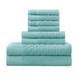 Turkish Cotton Jacquard Herringbone and Solid 8 Piece Towel Set - Towel Set by Superior Brand