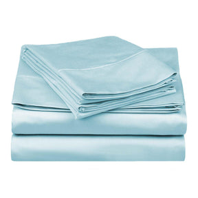  Superior Egyptian Cotton 530 Thread Count Solid Sheet Set - Light Blue