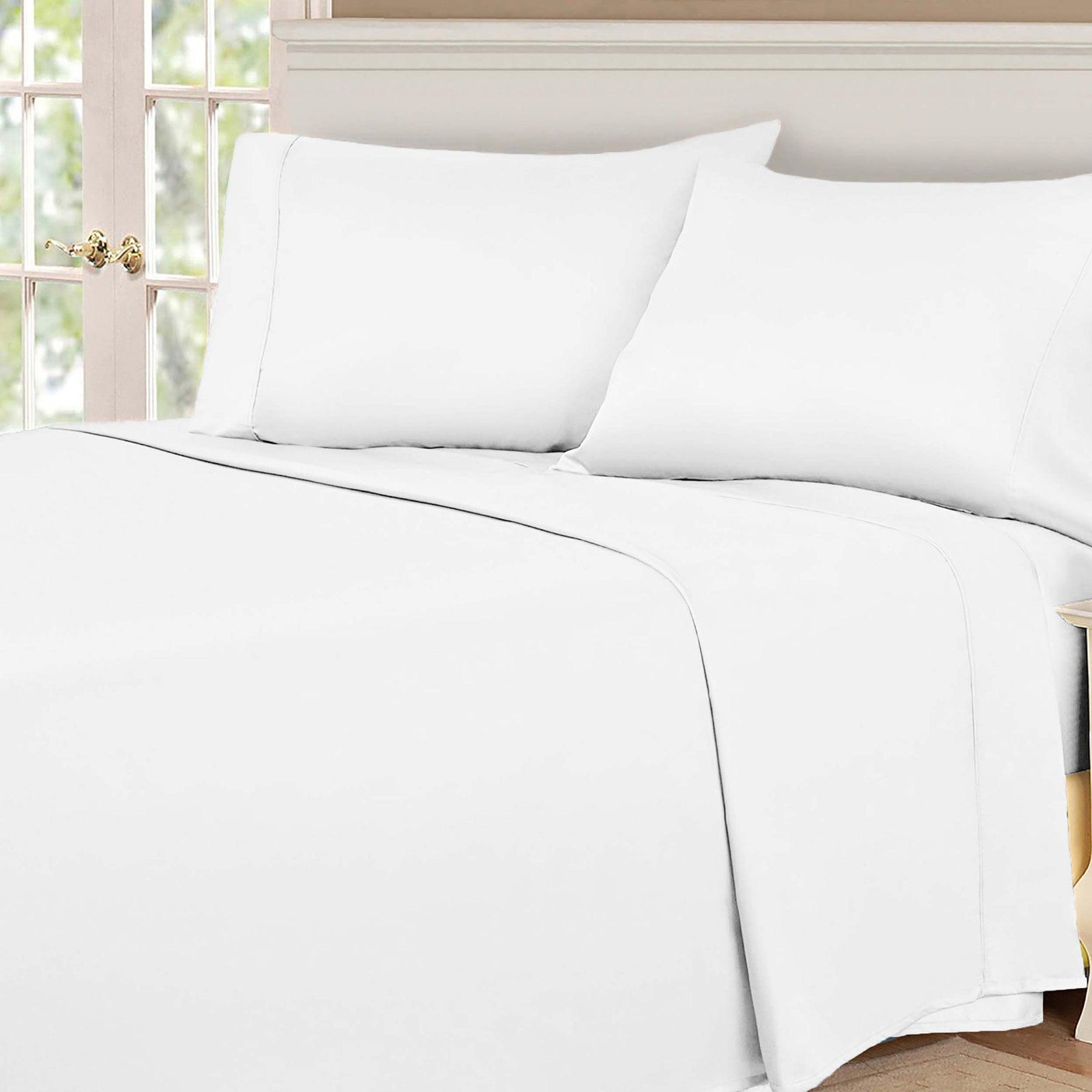  Superior Egyptian Cotton 530 Thread Count Solid Sheet Set - White